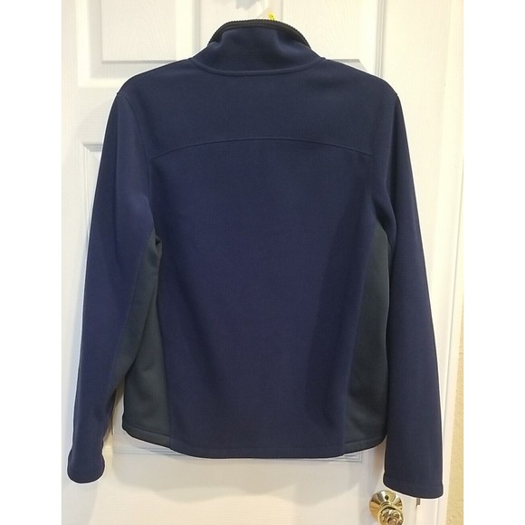 Vtg Mens LL Bean Navy & Gray Full Zip Micro Fleece Jacket , Grey Interior Sz… - Picture 7 of 12